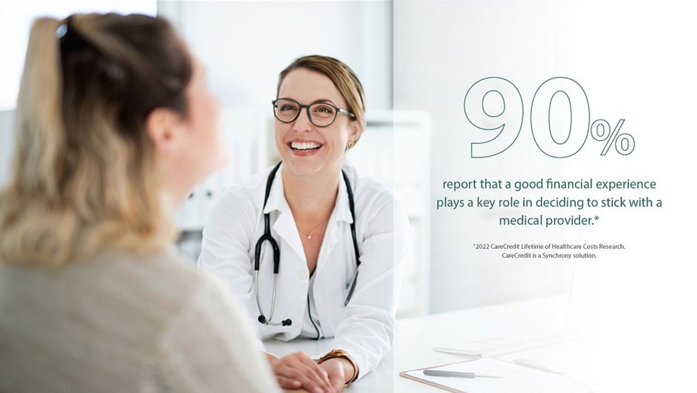 90% report a good financial experience places a key role in deciding to stick with a medical provider