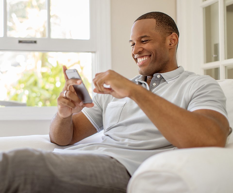 man on phone app