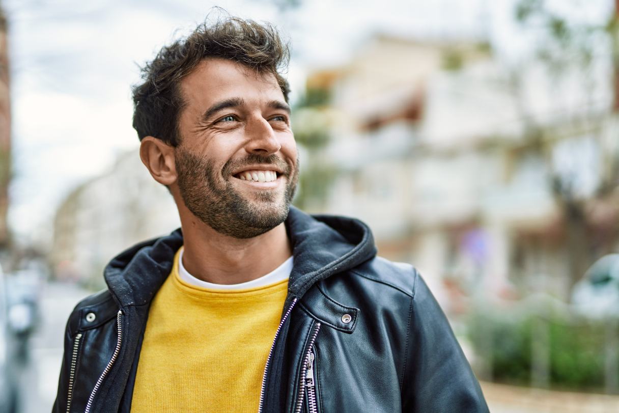 Man smiling