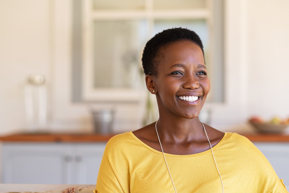 Close-up of a smiling woman