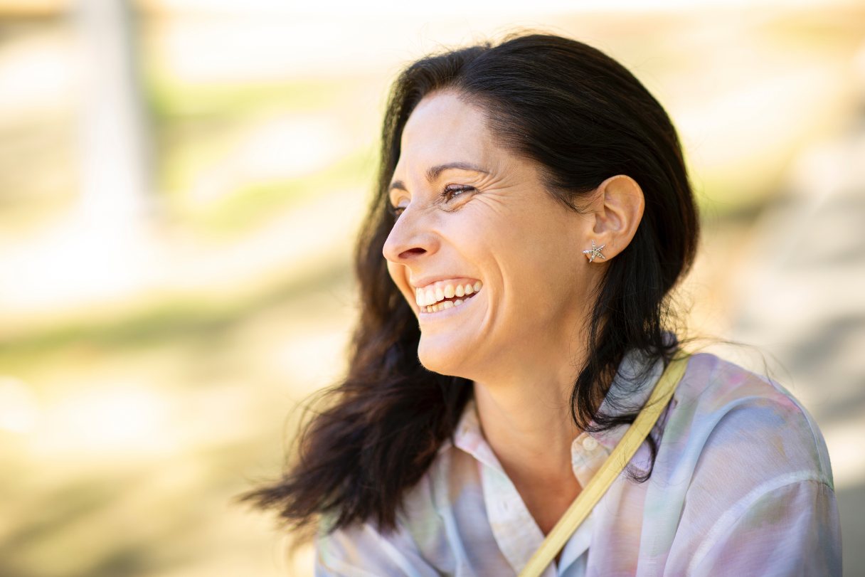 Close-up of a woman smiling