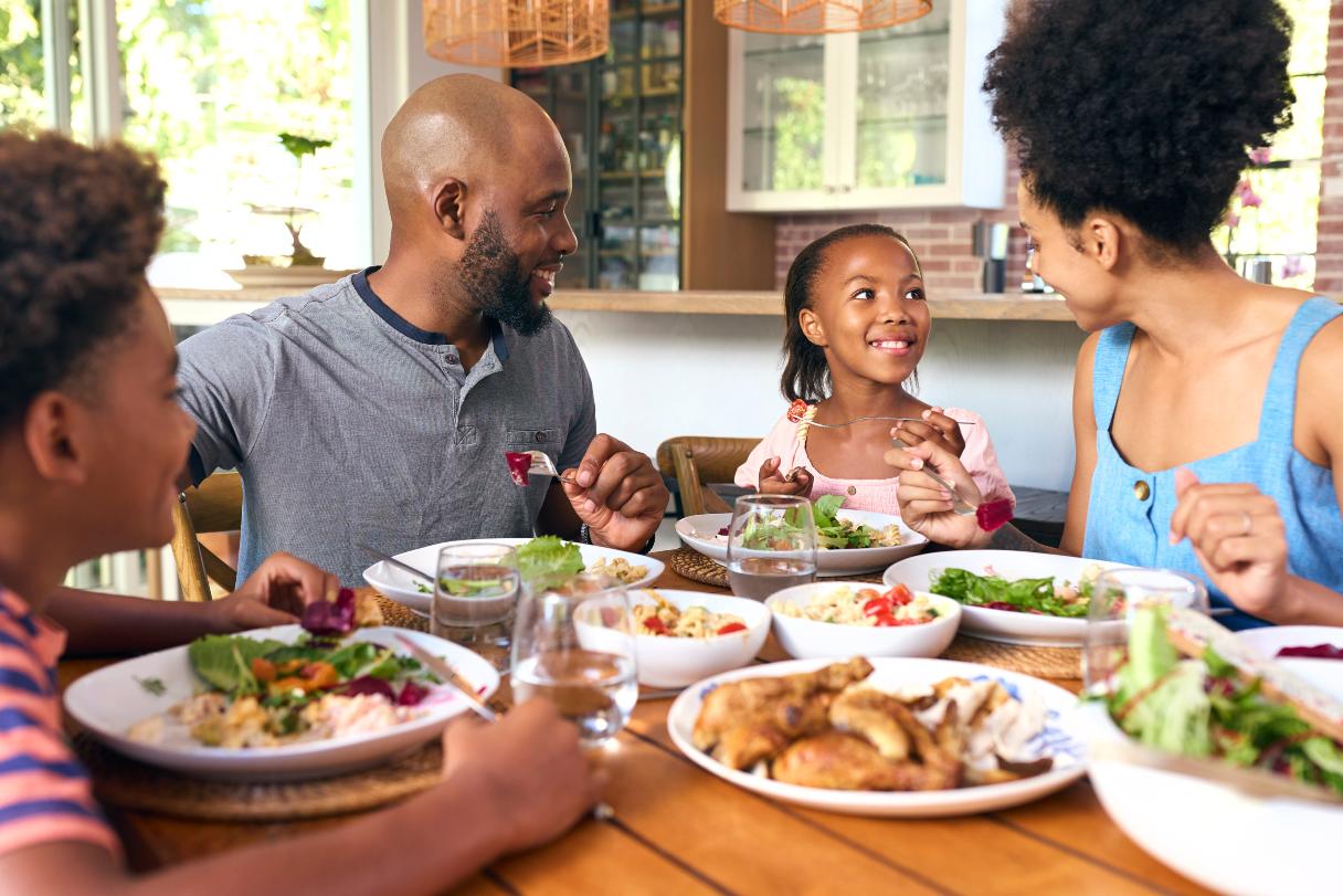 Family eating together