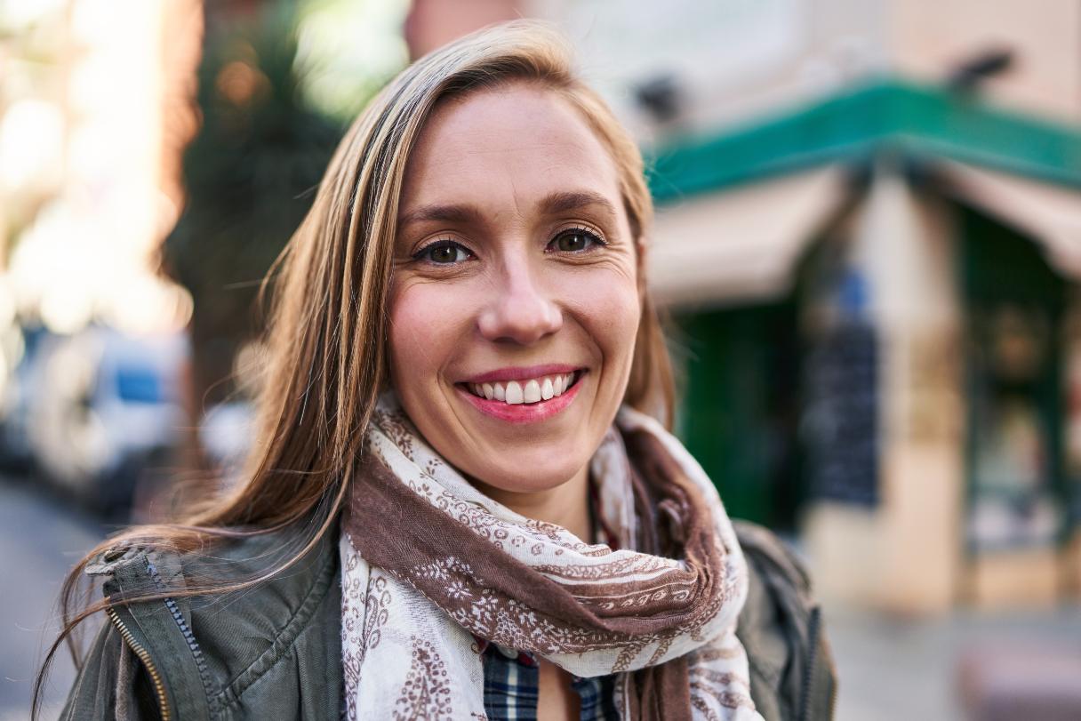 Close up of a woman smiling
