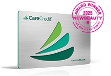 CareCredit Financing Card with 2024 New Beauty award seal