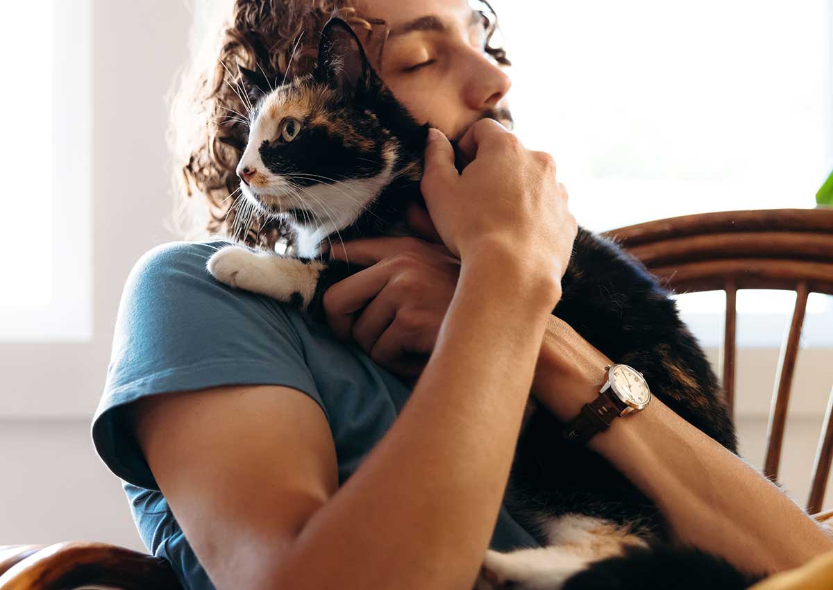 Woman with cat