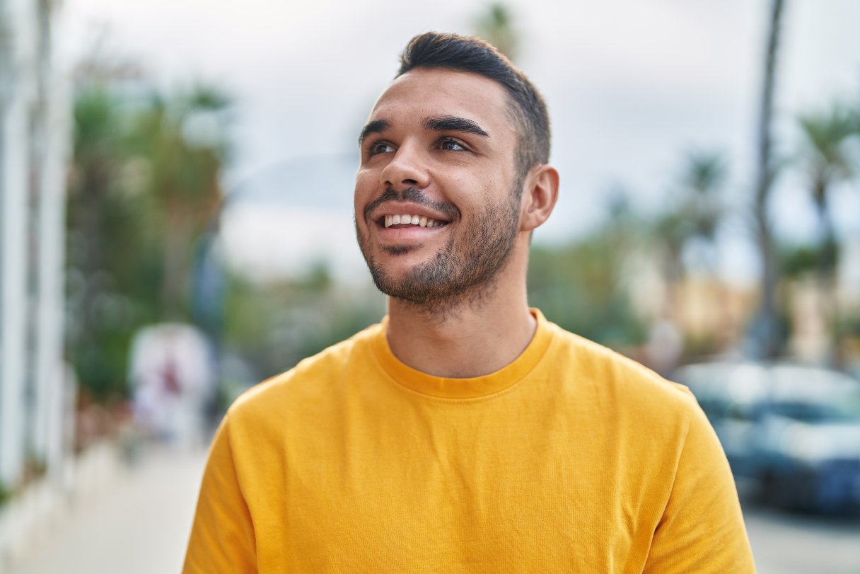 Close-up of a man smiling