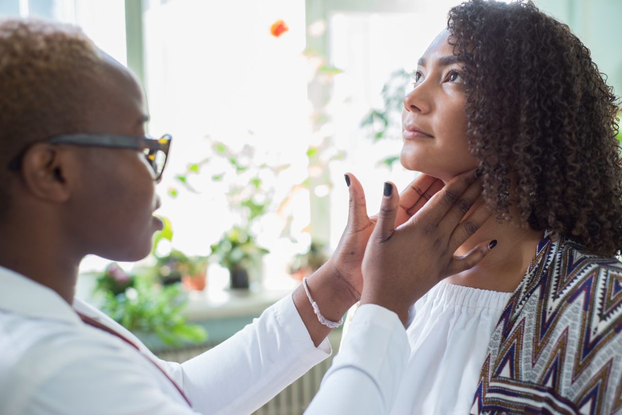 Woman receiving physical